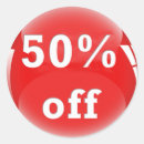 Search for 50 percent off stickers Retail