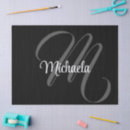 Search for monogram tissue paper Black