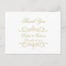 Search for monogram thank postcards Gold