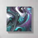 Search for purple and teal canvas prints Abstract