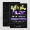 Search for lets glow crazy party invitations Black