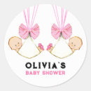 Search for twin girl baby shower stickers Pink