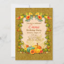 Search for fall leaves birthday invitations Modern