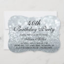 Search for glam 40th birthday invitations Silver