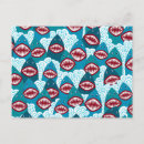 Search for shark cartoon postcards Blue