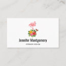 Search for pink flamingo business cards Summer