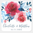 Search for romantic floral watercolor stickers Red