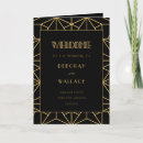 Search for art deco wedding programmes Black and gold
