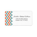 Search for orange chevron return address labels Zigzag