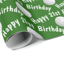Search for happy 21st birthday wrapping paper Green