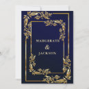 Search for golden frame wedding invitations Faux gold foil