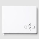 Search for monogrammed wedding guest books Typography