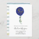 Search for minimalist baby boy shower invitations Blue balloon