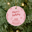 Search for happy birthday christmas tree decorations Red