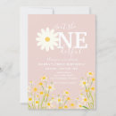 Search for daisy 1st birthday invitations Wildflower
