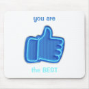 Search for hand sign mousepads Blue