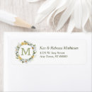 Search for gold wreath return address labels Elegant
