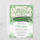 Search for sweet pea baby shower invitations Green