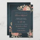 Search for navy blue and dusty rose wedding invitations Watercolor