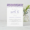 Search for lilac sweet 16 invitations Glam
