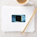 Search for blue and gold return address labels Modern