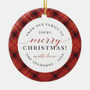 Search for red and black christmas tree decorations Tartan