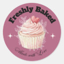 Search for cake box seals stickers Made with love