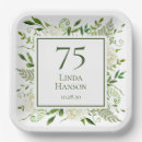Search for 75th birthday paper plates Flowers