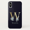 Search for gold letter iphone cases Floral monogram