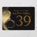 Search for 39th birthday invitations Black