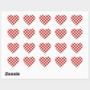 Search for red and white check stickers Geometric