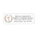 Search for pink cross return address labels Watercolor