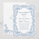 Search for renaissance party invitations Blue flowers