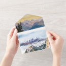 Search for blue mountains wedding invitations Watercolor
