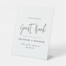 Search for modern wedding tabletop signs Black and white