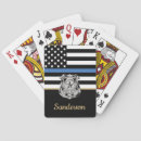 Search for thin blue line playing cards Policeman
