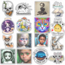 Search for scary cat stickers Halloween