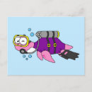 Search for diver postcards Cartoon