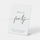 Search for 40th birthday signs Black and white