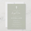 Search for neutral christening invitations Minimalist