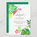 Search for watercolor flamingo birthday invitations Aloha