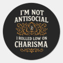 Search for antisocial humor stickers Funny
