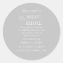 Search for night wedding stickers The night before
