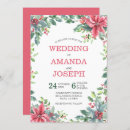 Search for poinsettia flower invitations Red and green