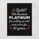 Search for 50th wedding anniversary postcards Gold
