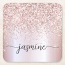 Search for rose gold glitter coasters Blush pink