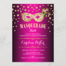 Search for pink gold masquerade party invitations Mask