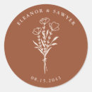 Search for round wedding stickers Terracotta