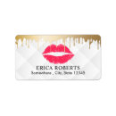 Search for gold lips return address labels Modern