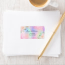 Search for pink confetti return address labels Birthday